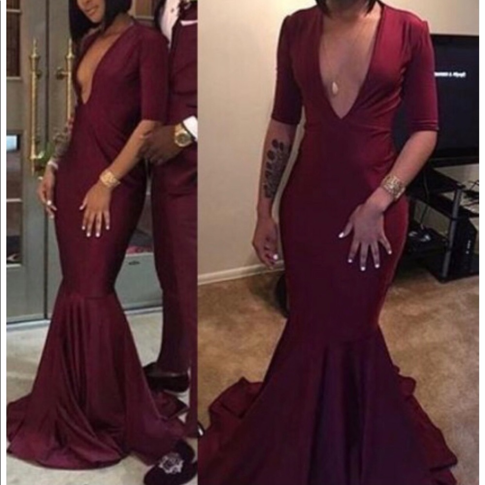 BURGUNDY GOWN